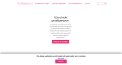 Desktop Screenshot of proefpersoon.nl